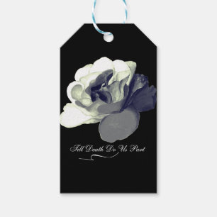 Till Death Do Us Part Gothic Rose Wedding Gift Tags