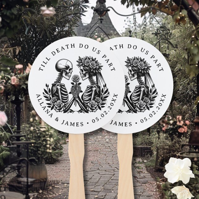 Till Death Do Us Part Gothic Wedding Hand Fan (Creator Uploaded)