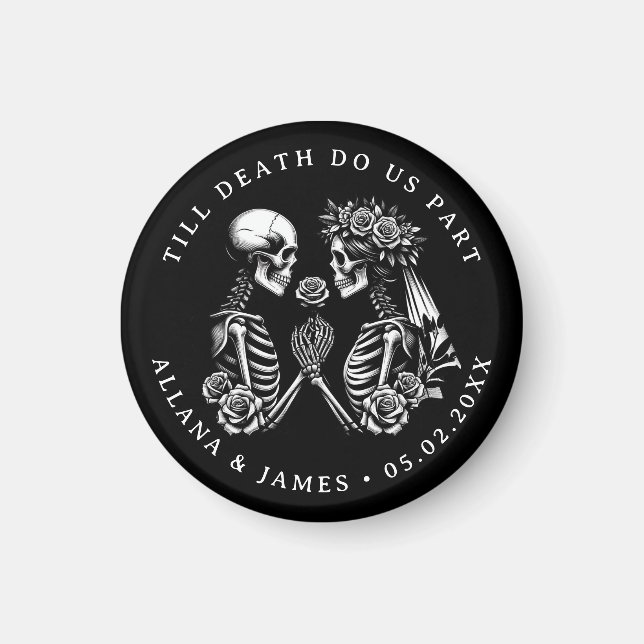Till Death Do Us Part Gothic Wedding Magnet (Front)