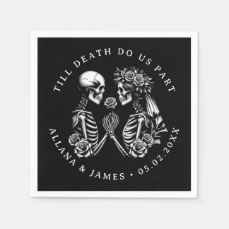 Till Death Do Us Part Gothic Wedding Napkin