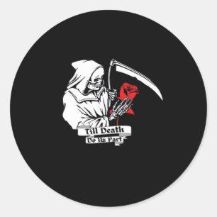 Till Death Do Us Part – Grim Reaper Love Classic Round Sticker