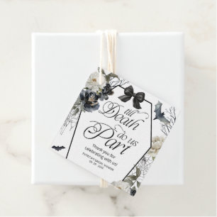 Till Death Do Us Part Halloween Bridal Shower Favour Tags