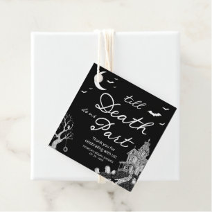Till Death Do Us Part Halloween Bridal Shower Favour Tags