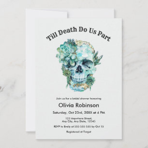 Till Death Do Us Part Halloween Bridal Shower Invitation