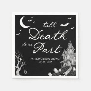 Till Death Do Us Part Halloween Bridal Shower Napkin