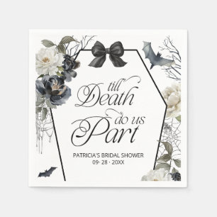 Till Death Do Us Part Halloween Bridal Shower Napkin