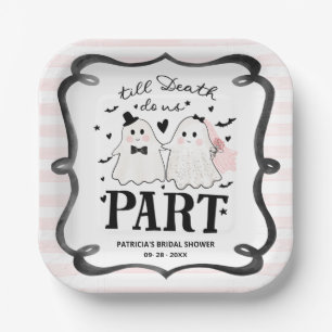 Till Death Do Us Part Halloween Bridal Shower Paper Plate