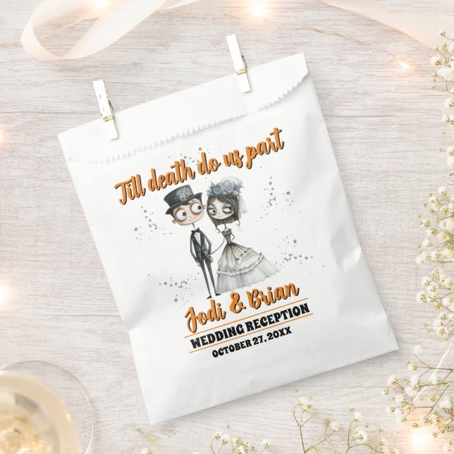 Till Death Do Us Part Halloween Wedding Favour Bags (Clipped)