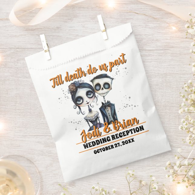 Till Death Do Us Part Halloween Wedding Favour Bags (Clipped)