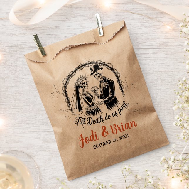 Till Death Do Us Part Halloween Wedding Favour Bags (Clipped)