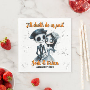 Till Death Do Us Part Halloween Wedding Napkin