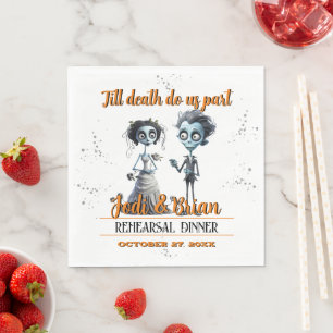 Till Death Do Us Part Halloween Wedding Napkin