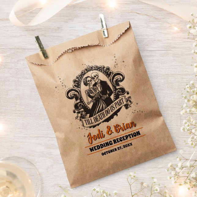 Till Death Do Us Part Halloween Wedding Welcome Favour Bags (Clipped)