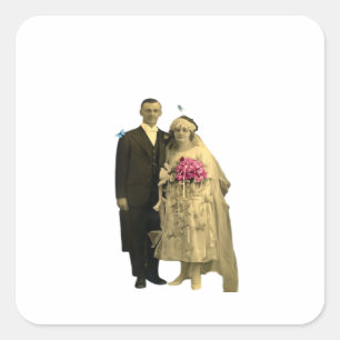 Till Death Do Us Part Meme Classic Style Square Sticker