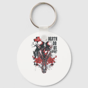 Till Death Do Us Part – Minimalist Skeleton Art Fo Key Ring