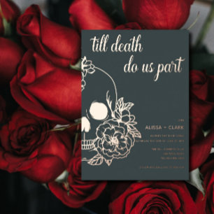 Till Death Do Us Part Modern Skull Wedding Foil In