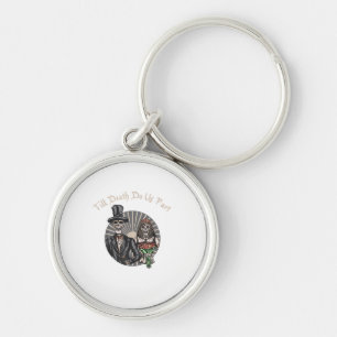 Till Death Do Us Part - Newlywed Skull Married Cou Key Ring