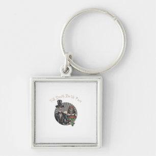 Till Death Do Us Part - Newlywed Skull Married Cou Key Ring