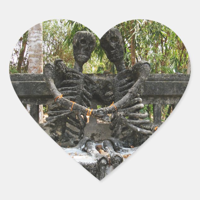 Till Death Do Us Part ... Nong Khai, Thailand Heart Sticker (Front)