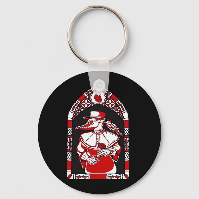 Till Death Do Us Part Plague Doctor Classic Love M Key Ring (Front)