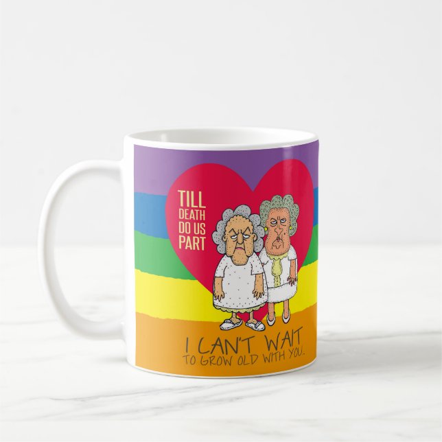Till death do us part pride love LGBT women Coffee Mug (Left)