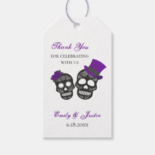 Till Death Do Us Part   Purple and Black Wedding Gift Tags