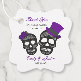 Till Death Do Us Part   Purple Wedding Favour Tags