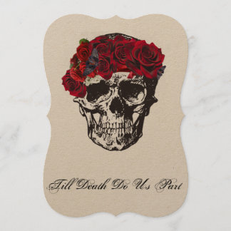 Till Death Do Us Part Red Rose Invitation