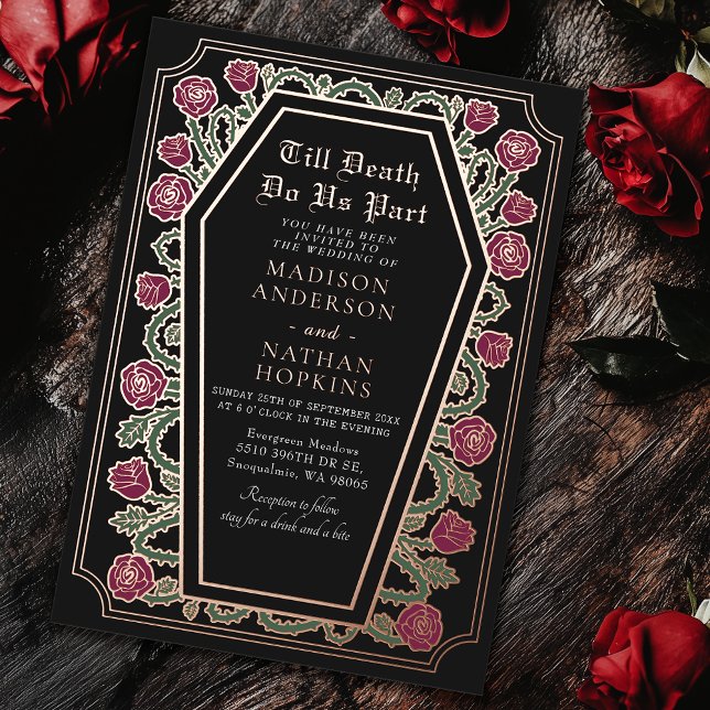 Till Death Do Us Part Rose Black Gothic Wedding (Creator Uploaded)