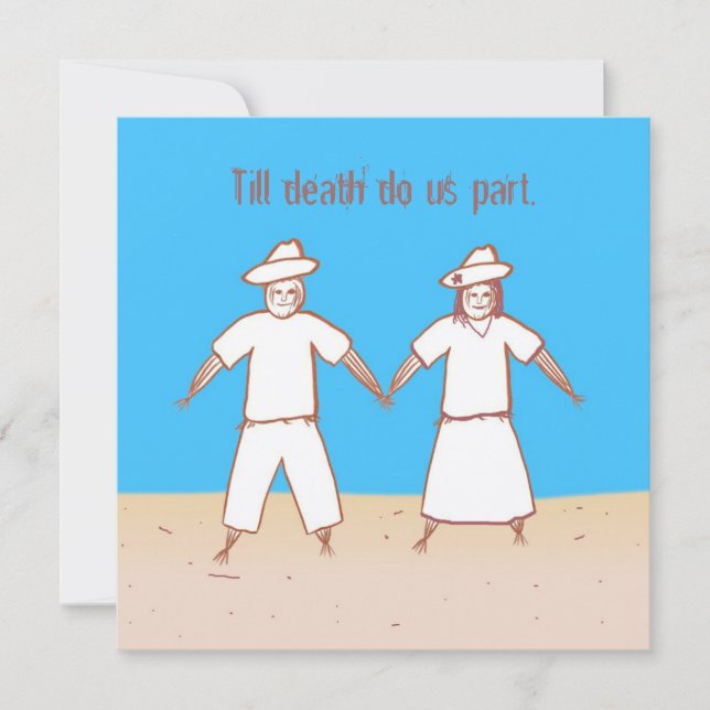 Till death do us part Scarecrow Wedding Invitation (Front)