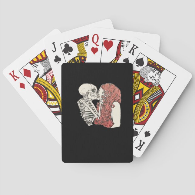 Till Death Do Us Part Skeleton Art Classic Playing Cards (Back)