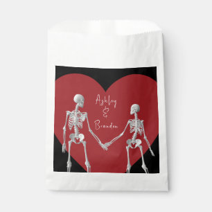 Till Death Do Us Part Skeleton Black Favour Bags