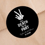 Till Death Do Us Part Skeleton Bridal Shower Classic Round Sticker<br><div class="desc">These are black Till Death Do Us Part Gothic Spooky Skeleton Bridal Shower Favour Stickers!</div>