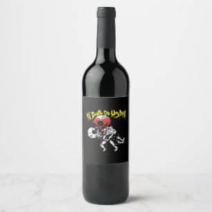 Till Death Do Us Part – Skeleton Couple Forever Wine Label