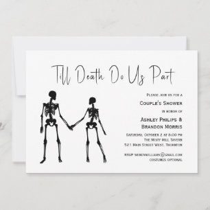 Till Death Do Us Part Skeleton Couple's Shower Invitation