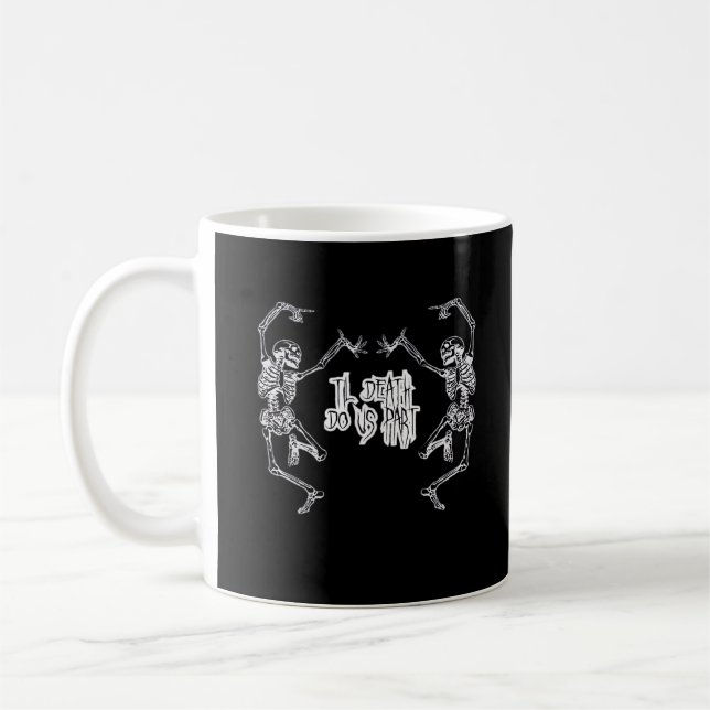 Till Death Do Us Part Skeleton Design Coffee Mug (Left)