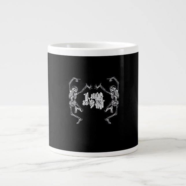 Till Death Do Us Part Skeleton Design Large Coffee Mug (Front)