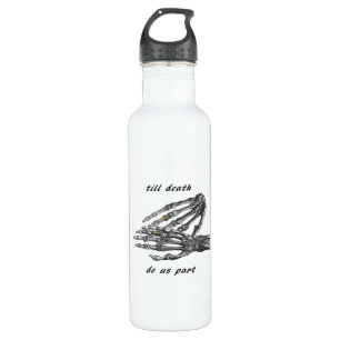 Till Death Do Us Part Skeleton Hands (Cream) Class 710 Ml Water Bottle
