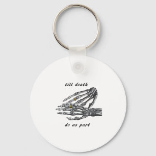 Till Death Do Us Part Skeleton Hands (Cream) Class Key Ring