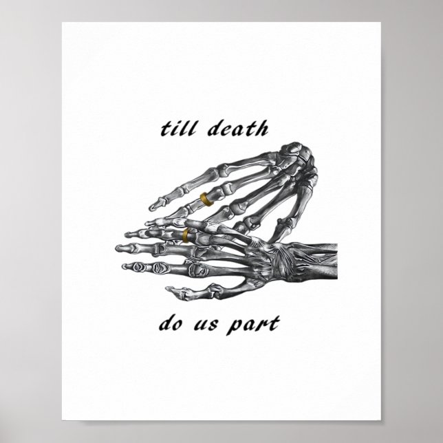 Till Death Do Us Part Skeleton Hands (Cream) Class Poster (Front)