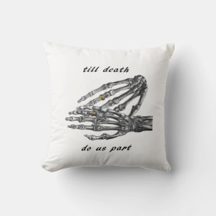 Till Death Do Us Part Skeleton Hands Cream Classic Cushion