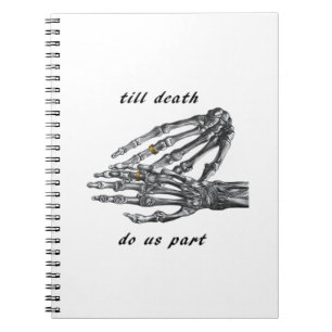Till Death Do Us Part Skeleton Hands Cream Classic Notebook