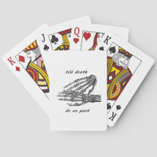 Till Death Do Us Part Skeleton Hands Cream Classic Playing Cards