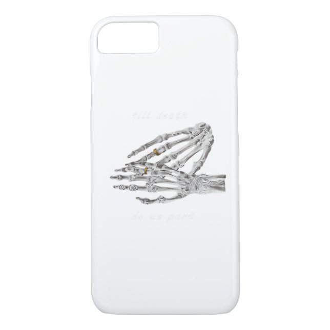 Till Death Do Us Part Skeleton Hands Quote (Black  Case-Mate iPhone Case (Back)
