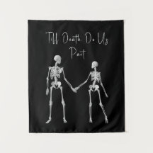 Till Death Do Us Part Skeleton Tapestry