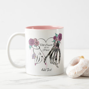 Till Death Do Us Part Skeleton Two-Tone Coffee Mug