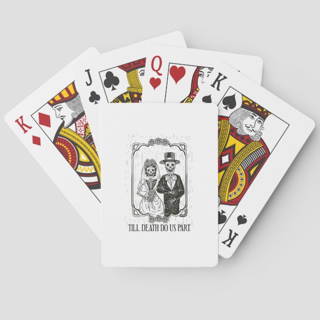 Till Death Do Us Part Skeleton Wedding Couple – Playing Cards (Back)
