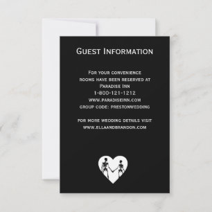 Till Death Do Us Part Skeleton White Enclosure Invitation