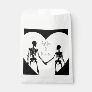 Till Death Do Us Part Skeleton White Favour Bag