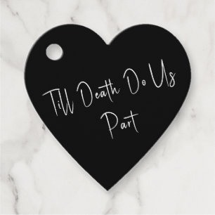 Till Death Do Us Part Skeleton White Favour Tags